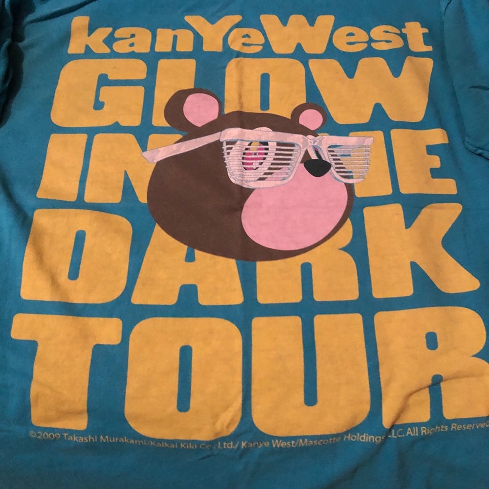 2007 Kanye west/Murakami GLOW IN THE DARK TOUR TEE